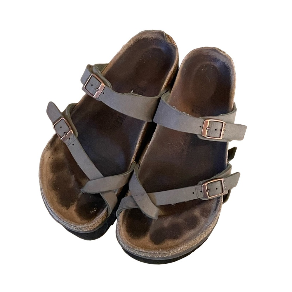 Birkenstock Taupe Mayari Toe Sandal Shoe 8